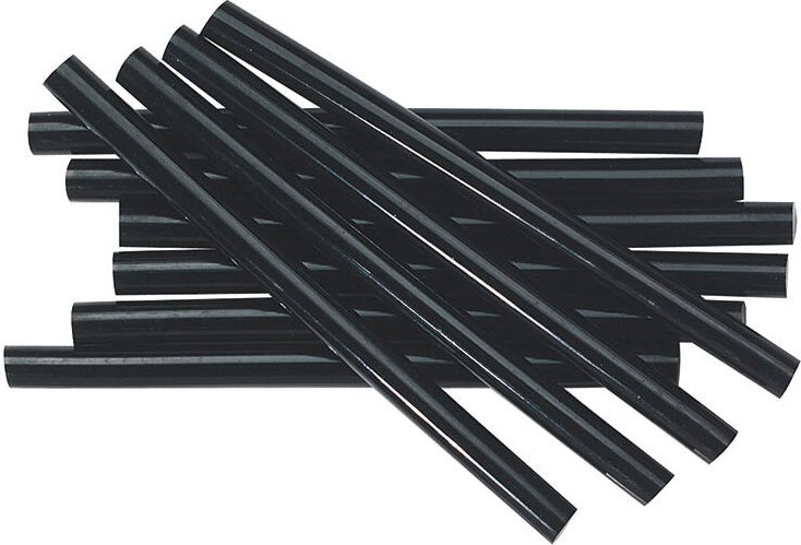 Set mit 10 schwarzen Heissklebestiften 12x200mm 200g Fervi 0071