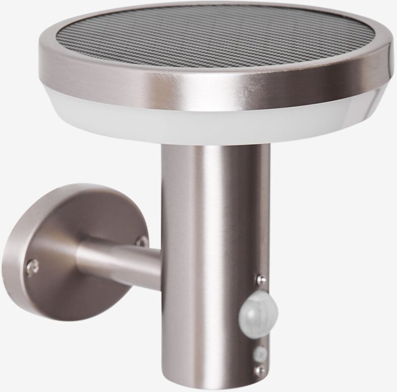 Sklum - Solar-LED-Außenwandleuchte aus Edelstahl Ovint Grau Silber