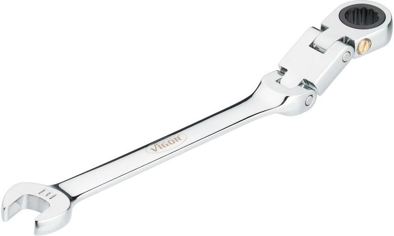 Doppelgelenk Ratschen-Ring-Maulschlüssel ∙ V6752-10 ∙ Außen Doppelsechskant Profil, Außen Sechskant Profil ∙ sw 10 mm