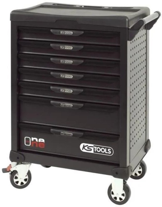 KS Tools Ultimate Werkstattwagen Schwarz 7 Schubladen