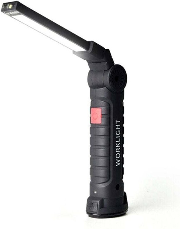 Große magnetische USB-LED-Taschenlampe, multifunktional, starkes Warnlicht, Arbeitsleuchte für Kfz-Reparaturen