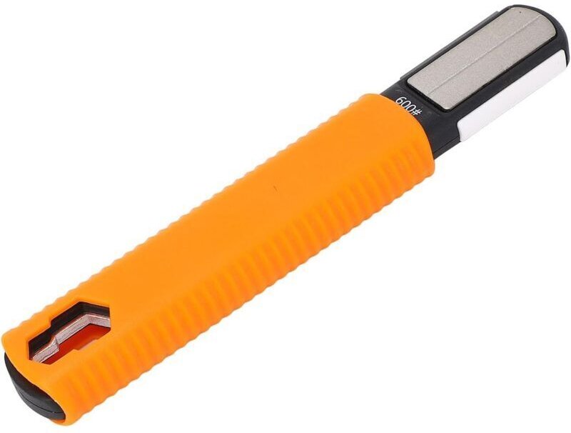 Gartengeräteschärfer, tragbarer Klingenschärfer, Hartmetall-Messerschärfer, Taschenklinge für Axt, Machete, Heckenschere