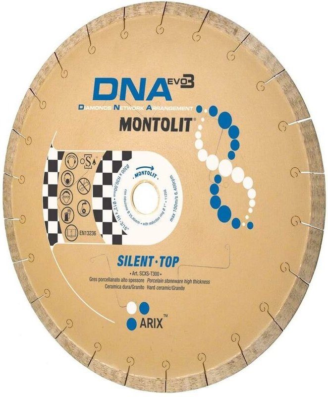 Diamantscheibe 250 mm stumm fž£r feinsteinzeug keramikfliesen granit Montolit dna SCXS-T250