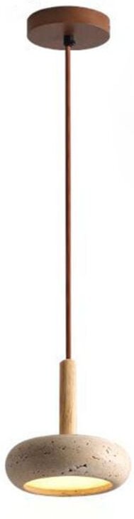 Gelbe Marmor Pendelleuchten Esstisch Kronleuchter Japanischer Stil Wabi-Sabi Travertin Deckenpendellampe Nordische Nacht...