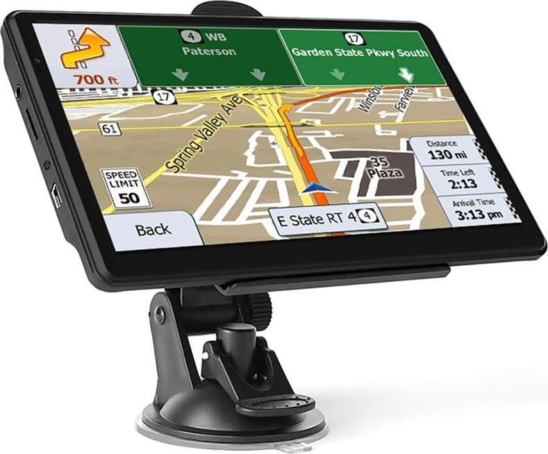 Navigation GPS HD à écran tactile 7' pour voitures, camions avec cartes du Royaume-Uni et de l'Europe, poids lourds, mis...