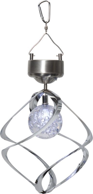 Solar-Windspiel Roma, Solar, Dekoration, Edelstahl, led, Weiß, Außenbereich - Star Trading