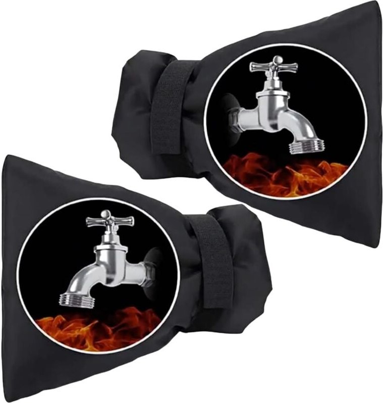 Ulisem - 2er-Pack Outdoor-Wasserhahnabdeckung, Winter-Wasserhahnabdeckung, Frostschutz-Wasserhahnabdeckung, wasserdicht,...