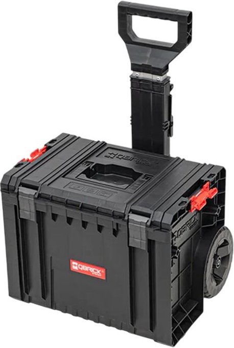 System pro Cart 2.0 mobile Box auf Rädern stapelbar 450 x 390 x 690 mm 28 l mit Teleskopgriff - Qbrick