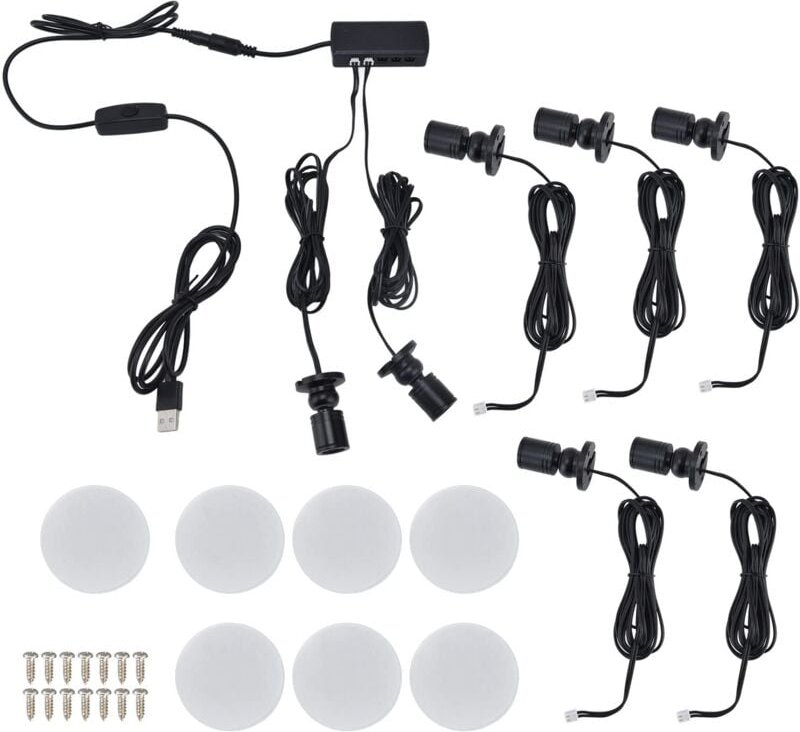 Ej.life - Vitrinenleuchte, USB-betriebene Dimmbare Runde Kleine LED-Schranklampe für Garderobenausstellungshalle Unter S...