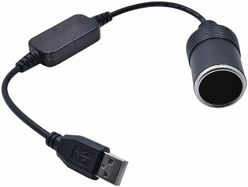 Ahlsen - USB-A-Stecker auf 12-V-Zigarettenanzünder-Konverter