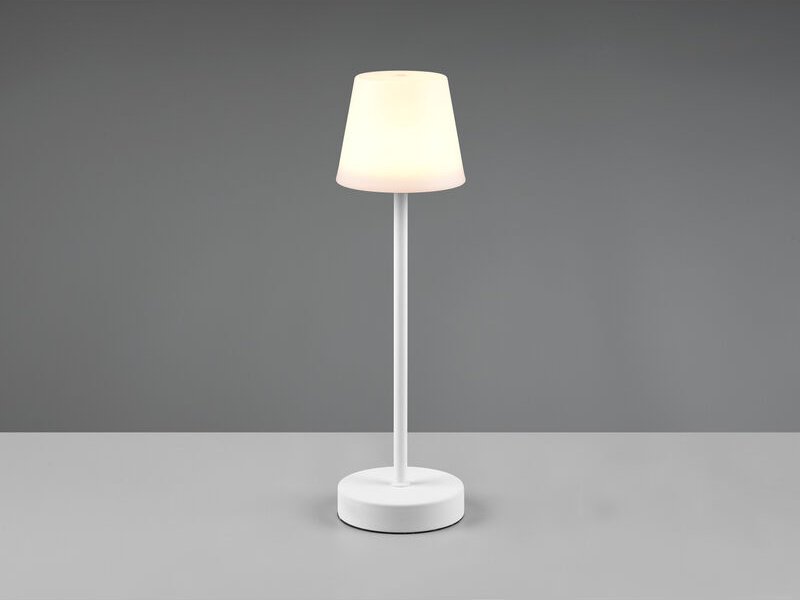 Reality Leuchten - led Outdoor Akku Tischleuchte martinez touch dimmbar, Weiß 39cm
