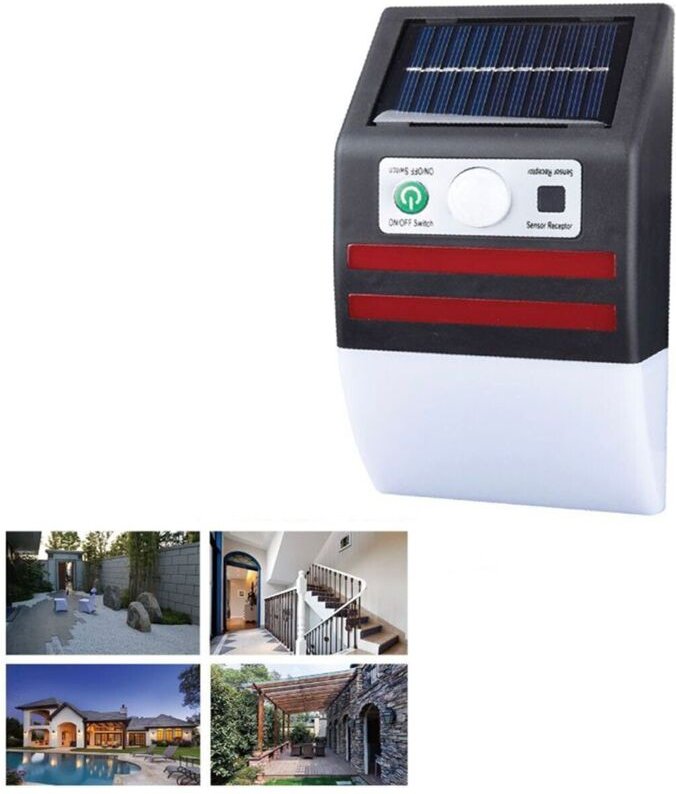 Solar-Wandleuchte Für Den Außenbereich, Led-Spotlight Mit Bewegungsmelder, Schutzart Ip65, Te-