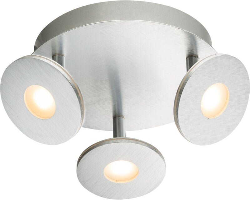 Led Deckenstrahler Deckenlampe runde Spots Opal Aluminium 25 cm Wohnzimmer Schlafzimmer