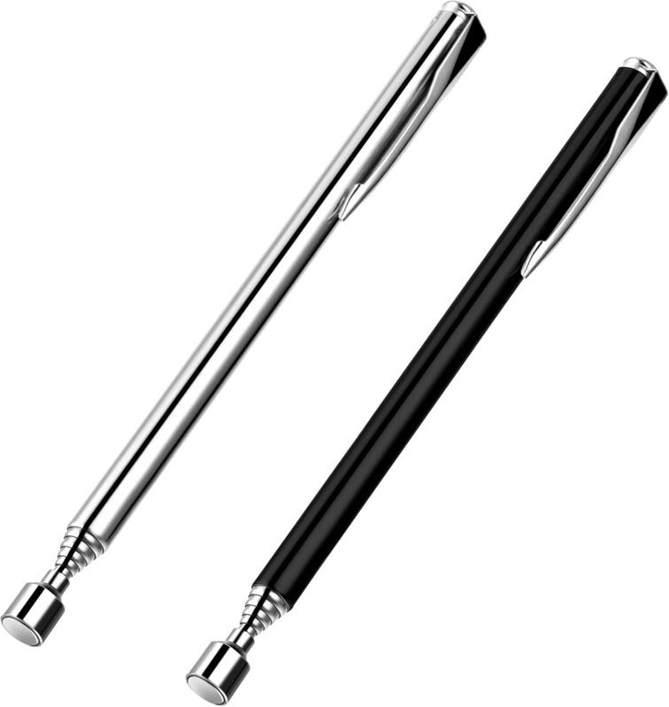2er-Pack magnetisches Teleskop-Aufnahmewerkzeug mit Taschenclip, erweiterbare magnetische Greifwerkzeuge aus Metall mit ...