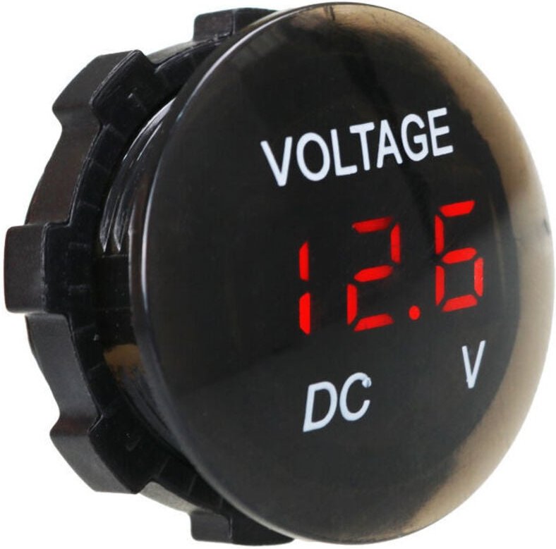 Ccykxa - Wasserdichtes Voltmeter, Mini-Digitalanzeige, Spannungsprüfer dc 12 V-24 v, LED-Tester für Auto, Motorrad, Auto...