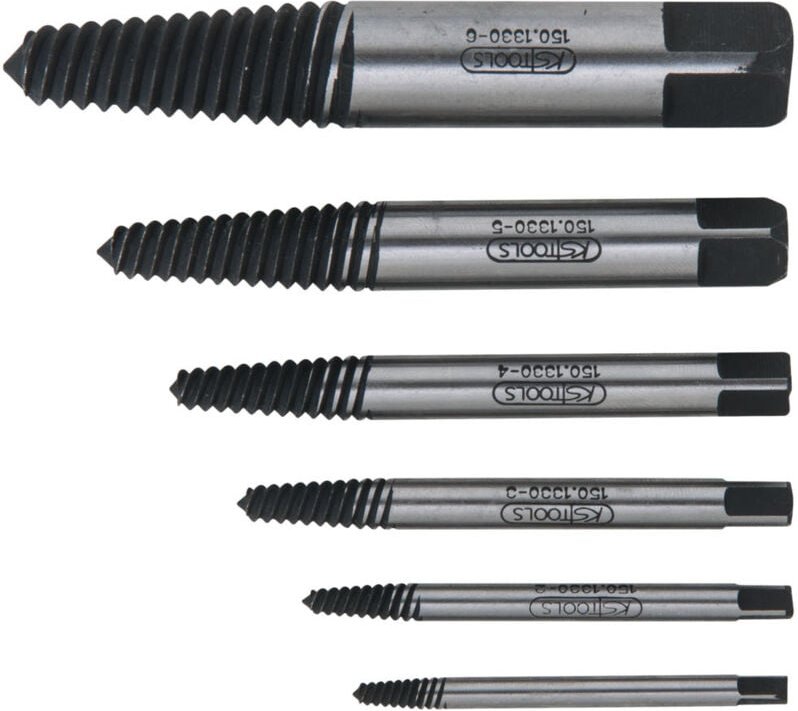 KSTOOLS Abzieher-Set für Gewindeeinsätze M3-M18, 6 Stück - 150.1330