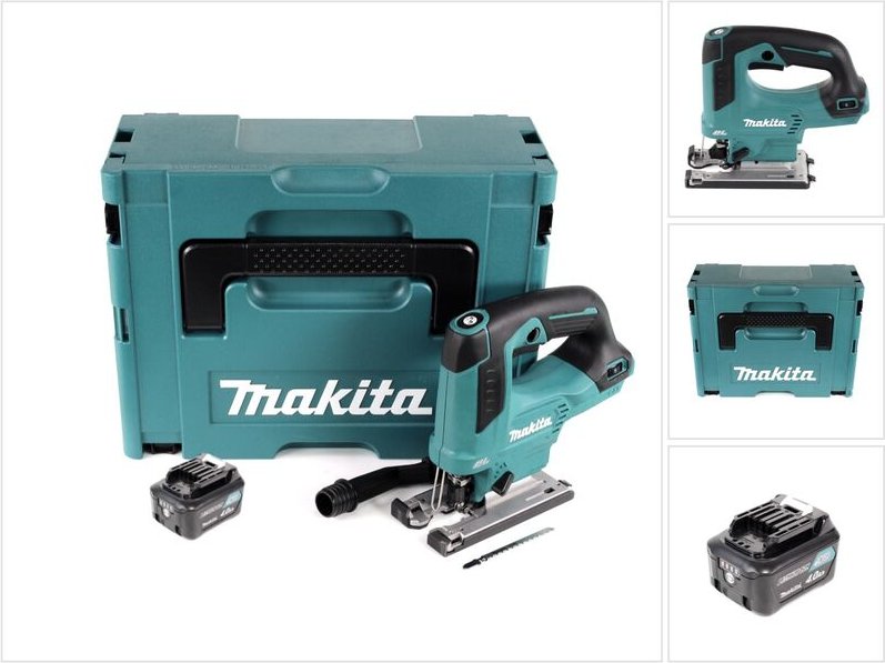 Makita JV 103 DM1J Akku Stichsäge 10,8V im Makpac + 1x 4,0 Ah Akku - ohne Ladegerät
