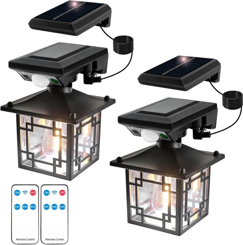 Stück Vintage Solar-Wandleuchte für den Außenbereich, Solarlampe für den Außenbereich mit Bewegungsmelder, IP65 wasserdi...