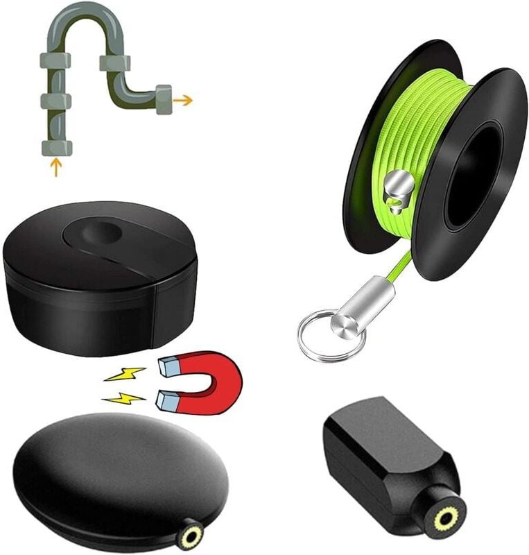 Thumbnail - Magnetische Drahtführung, elektrischer Drahtzieher, magnetische Drahttülle, wandmontierter Drahteinfädler mit magnetisch...