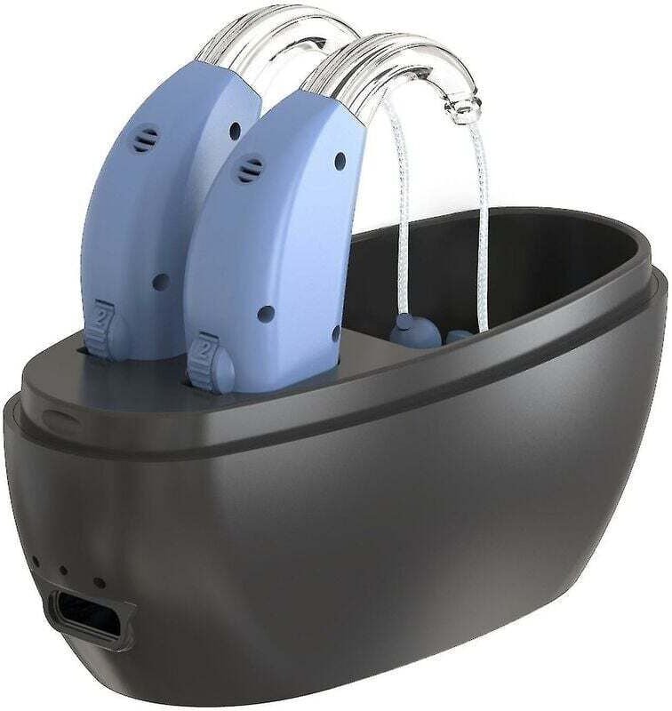 LaBlanc – Paar Tonverstärker für Hörgeräte, Audiphones für Hörgeräte, wiederaufladbare Hörgeräte-Kopfhörer, Blau