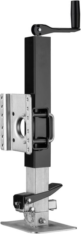 Stützfuß 900 kg Kurbel oben mit Schwenkhalterung, höhenverstellbare Anhängerstütze mit Fußpedal, Abstellstütze für Wohnw...