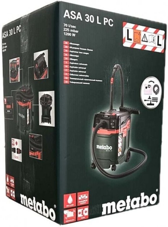 Allessauger asa 30 l pc (602086000) mit manueller Filterabreinigung - Metabo
