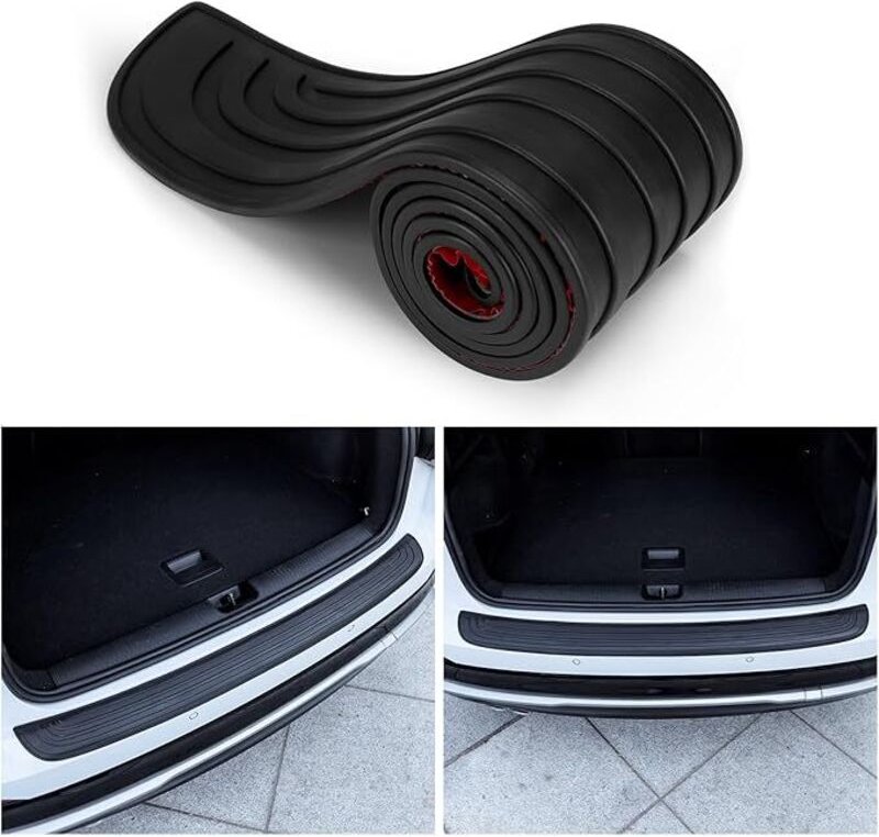 Gabrielle - Auto-Stoßstangenschutz, Gummi-Kofferraumtürschutz, selbstklebender Heckstoßstangenschutz, passend für die me...