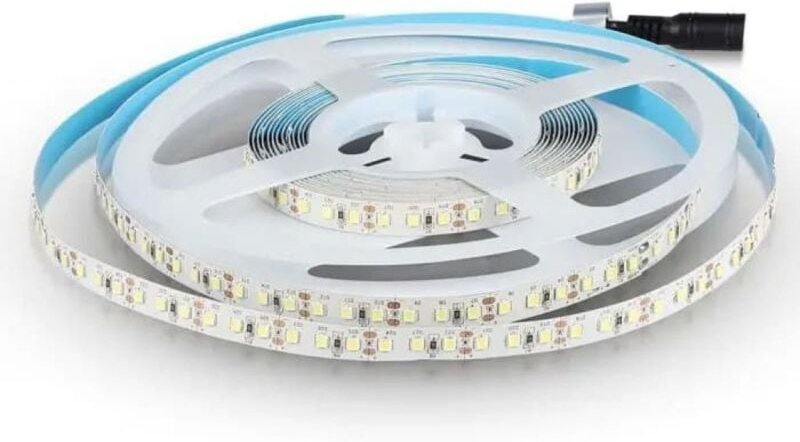 V-tac - LED-Streifen Samsung SMD2835 12W/m 5m 120 LED/m 12V Naturweiß IP20 10mm