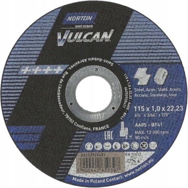 115x1 NORTON Vulcan INOX Metalltrennscheibe
