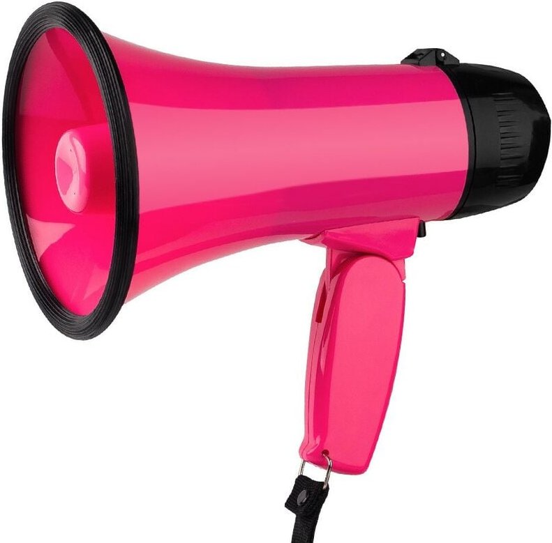 Megaphon-Lautsprecher - Schrei + Alarm + Aufnahme (240 Sekunden) -Rot