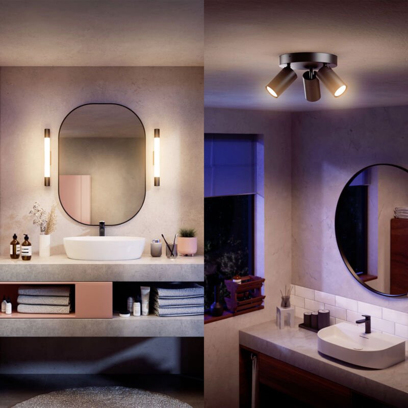 Thumbnail - Philips - Rover 8720169300217 LED-Bad-Deckenleuchte 10 w Warmweiß Schwarz