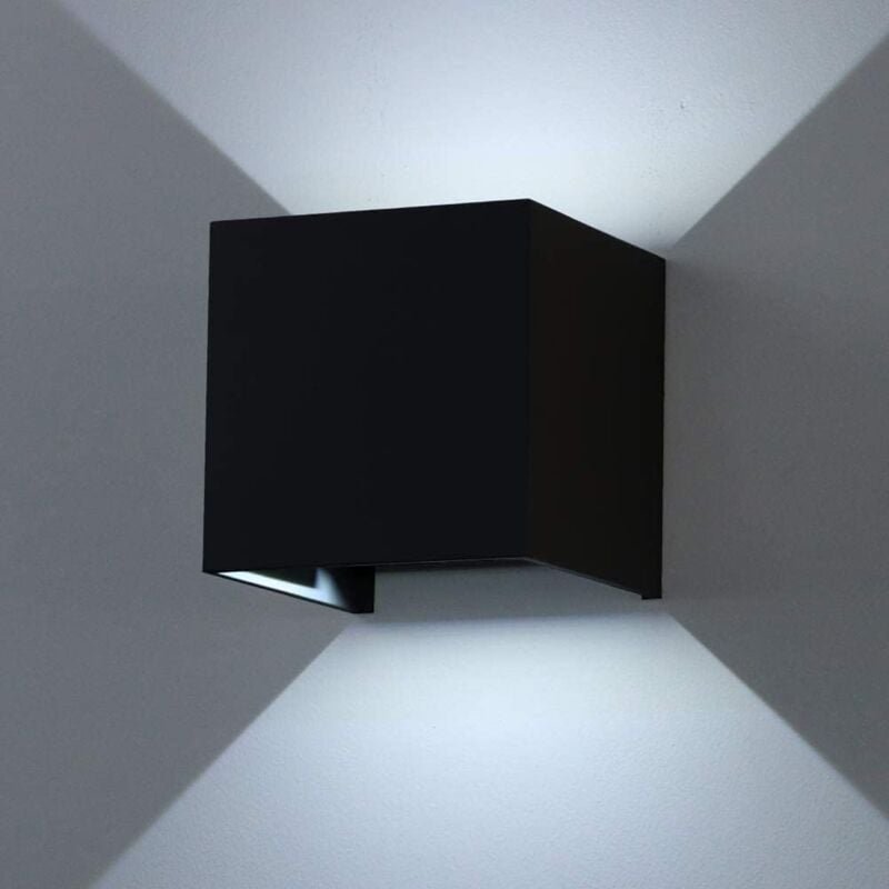 12W LED-Außenwandleuchte - 6000K Kaltweiß Moderne Innenwandleuchte, IP65 wasserdichte Beleuchtung, Wandleuchte mit einst...