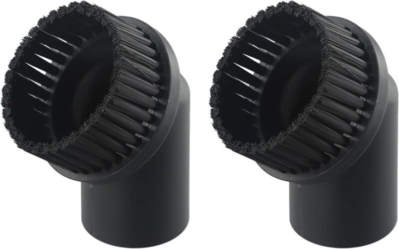 Sollbry 2 Staubsaugerteile, runder Polypropylen-Bürstenkopf, Innendurchmesser 44 mm, für Industriestaubsauger