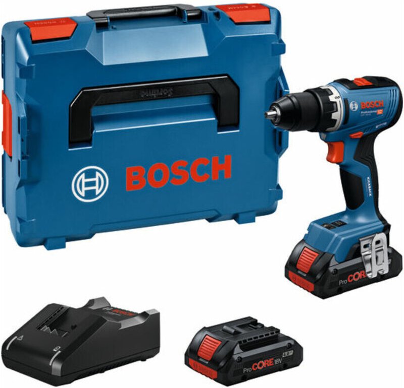 Bosch Akku-Bohrschrauber gsr 18V-65 2x 4,0 AhProCore und Ladegerät in l-boxx 136