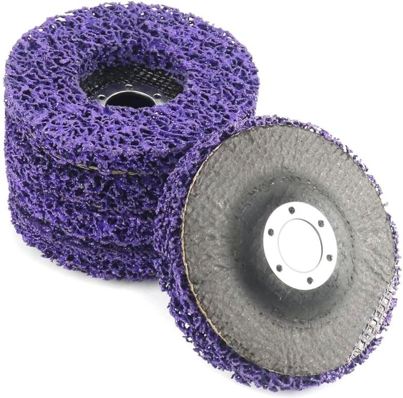 5er-Pack CSD-Reinigungsscheiben, 115 mm, für Metall-, Kunststoff-, Zement-, Holz- und Steinoberflächen, lila