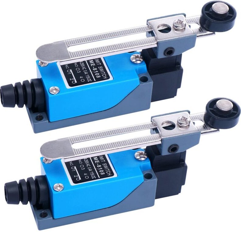 ME-8108 2-teiliger Endschalter mit verstellbarem Rollenhebel, NC/NO-Arm-Endschalter für CNC-Fräsmaschine ME-8108