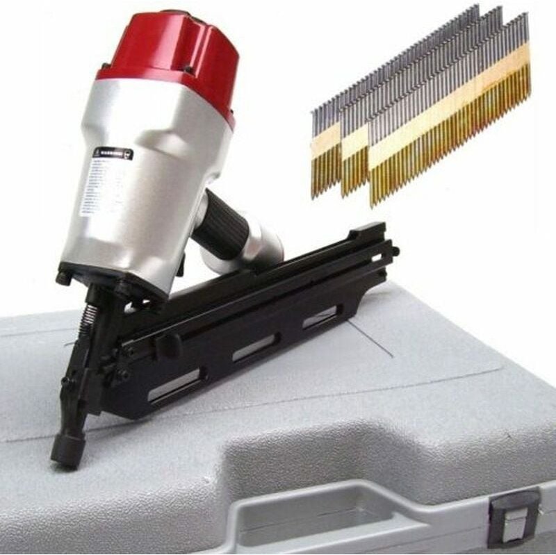 Apex - Druckluft Nagelgerät 34° 55422 Streifennagler 55-90mm Nagler incl 1000 Nägel