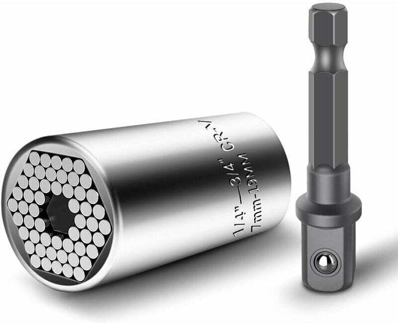 Odipie - Ratschenschlüssel 7–19 mm Universal-Steckschlüssel 2-teilig Universal-Ratschenschlüssel Multifunktions-Stecksch...