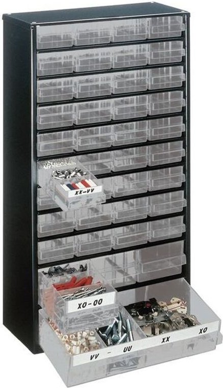 1240-123 Schubladenschrank (l x b x h) 306 x 150 x 552 mm Anzahl Fächer: 40 Inhalt 1 St. - Raaco