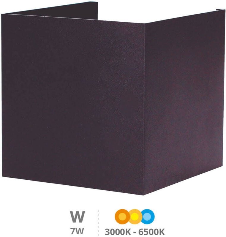 GSC - Pinda quadratische LED-Wandleuchte 7W 3000/4000/6000K Anthrazitgrau