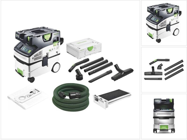 Ctm midi i cleantec Absaugmobil 15 l Staubkl. m + 1x Nassfilter + 5x Filtersack + Reinigungsset rs-st d 27/36-Plus im Sy...