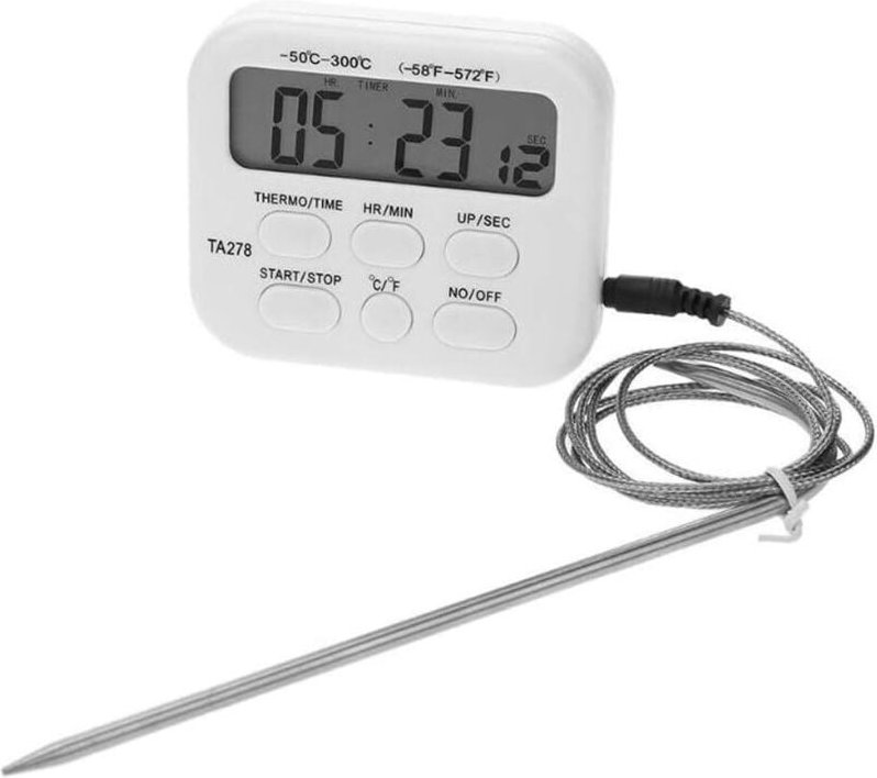 LCD-Digital-Hygrometer-Thermometer, elektronisches Thermometer, Sonden-Lebensmittelthermometer