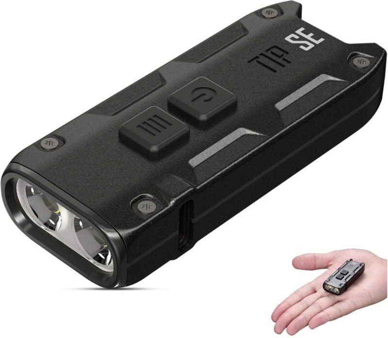 Thumbnail - Mini-Taschenlampe – 700 Lumen led – wiederaufladbar über usb c – Schlüsselanhänger-Taschenlampe – wasserdicht IP54 mit 4...