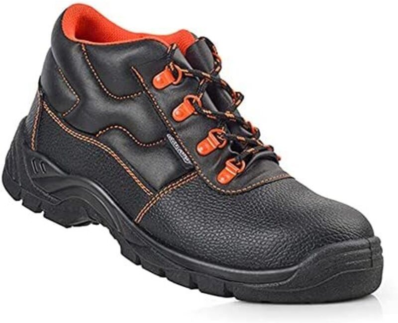 Schwarzes Leder Sicherheitsstiefel s3 src Größe 42 blackleather