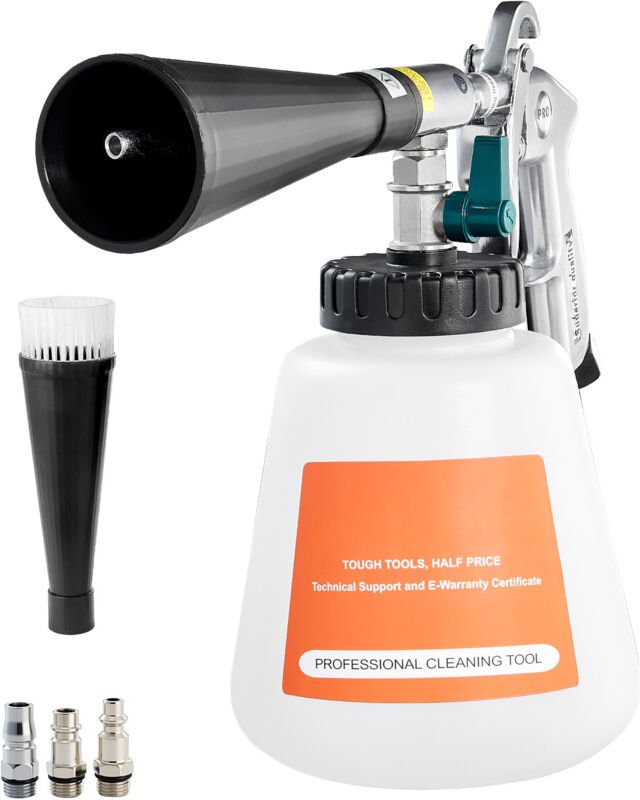 Mophorn Druckluft Reinigungspistole, 6–9,2 Bar Hochdruck-Luftblaspistole mit 2 Düsen & 1-L-Flüssigkeitsflasche, Waschpis...