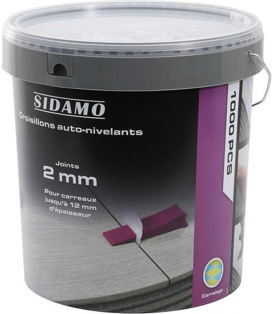 Sidamo - Eimer mit 1000 selbstnivellierenden Kreuzstreben 0-12 mm Länge 2 mm - 11255303