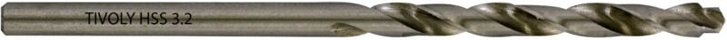 Tivoly - 5 TSP-Metallbohrer ø: 3,2 / l: 65 / HSS-Schleifschliff -DIN338 -h8 -Smart Point-Schärfen (anschließbare Box)