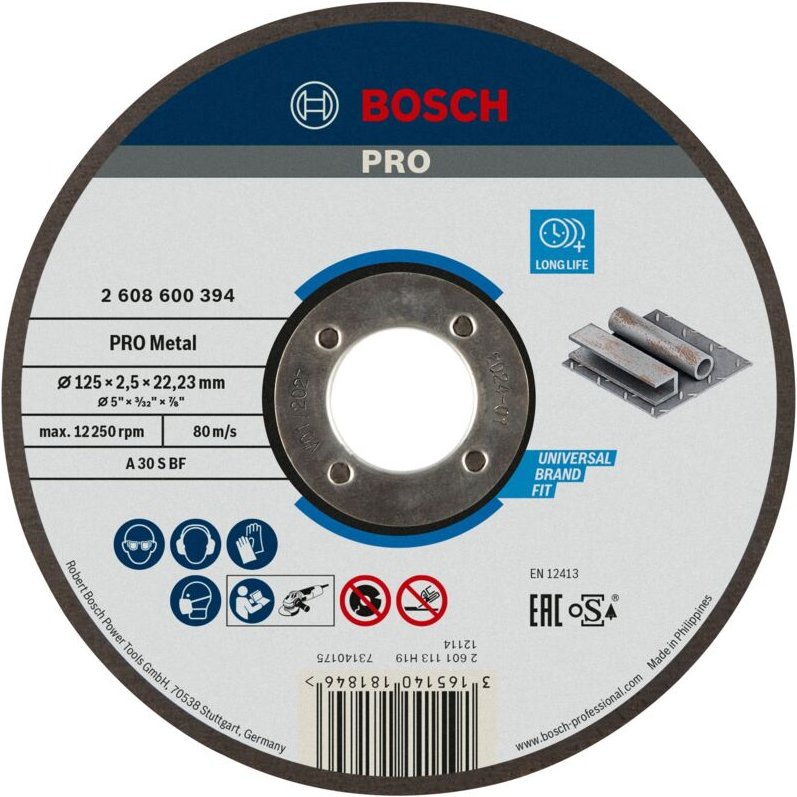 Pro Metal Trennscheibe 125 x 2,5 x 22,23 mm - 2608600394 - Bosch