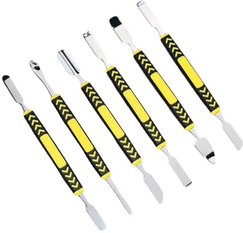 6-teiliges, doppelseitiges Metall-Brecheisen, elektronische Reparaturwerkzeuge, Metall-Spudger-Set für iPad, Handy, Comp...