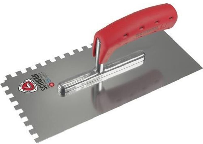 Schwan - Glättekelle L.280mm B.130mm Zahn 6x6 rostfr.m.H-Heft va S.0,7mm